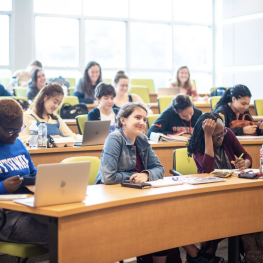 Students sitting in a lecture hall